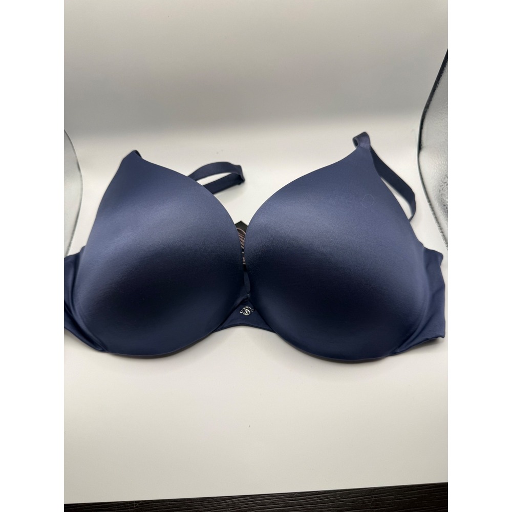 Victoria's Secret Push-up Bra Womens 38D Navy Blue Excellent Very Sexy Underwire